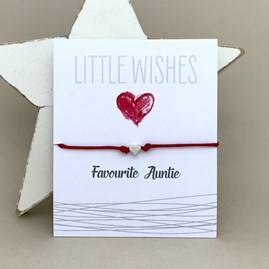 'Favourite Auntie' Wish Bracelet 'Favourite Auntie' Wish Bracelet
