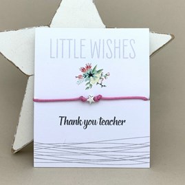 'Thank You Teacher' Wish Bracelet Thank You Teacher Gifts Thank You Bracelets Cotton Wish Bracelets