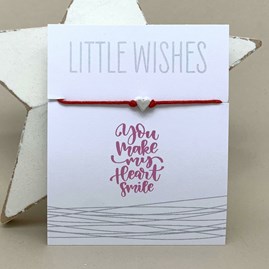 'You Make My Heart Smile' Wish Bracelet 'You Make My Heart Smile' Wish Bracelet