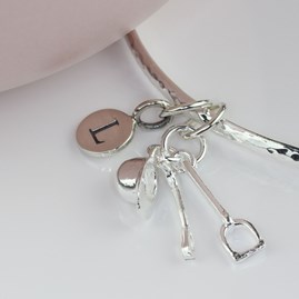 Personalised Riding Hat, Crop And Stirrup Bangle Personalised Riding Hat, Crop And Stirrup Bangle