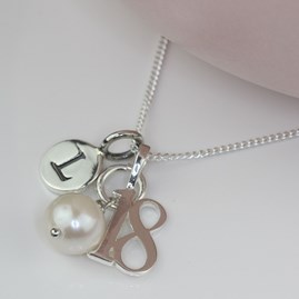 Personalised Birthday And Freshwater Pearl Necklace Personalised Birthday And Freshwater Pearl Necklace