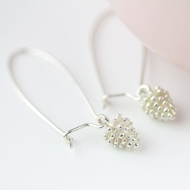 Solid Silver Pine Cone Earrings Solid Silver Pine Cone Earrings