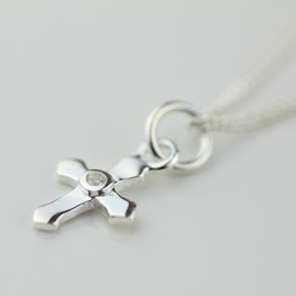 Silver Christening Cross Necklace Christening jewellery christening gift for girls christening necklace sterling silver cross