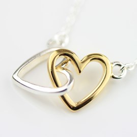 Interlocking Perfect Pair Of Hearts Necklace Interlocking Perfect Pair Of Hearts Necklace