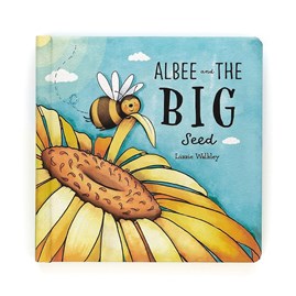 Jellycat Albee And The Big Seed Book Jellycat hardback book about Albee and the big seed