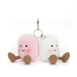 Jellycat Amuseable Pair of Marshmallows Bag Charm Jellycat bag charm Jellycat Soft Toy Plush Jellycat Keyring Jellycat Amuseable Marshmallows