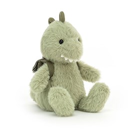 Jellycat dino jellycat backpack dino plush green