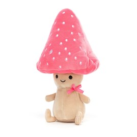 Jellycat Fun-Guy Pattie Soft Toy Jellycat mushroom Jellycat Fun-Guy Pattie Soft Toy plush pink white