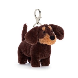 Jellycat sausage dog jellycat Otto Sausage Dog Bag charm plush keyring
