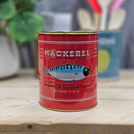 Large Storage Tin - Mackerel Home Accessories Quirky Metal Storage Tins New Home Gifts Birthday Gifts Food Design