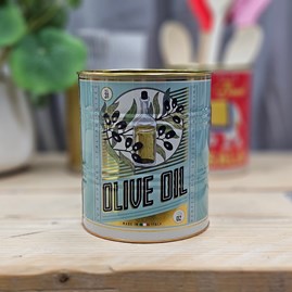 Large Storage Tin - Olive Oil Home Accessories Quirky Metal Storage Tins New Home Gifts Birthday Gifts Food Design