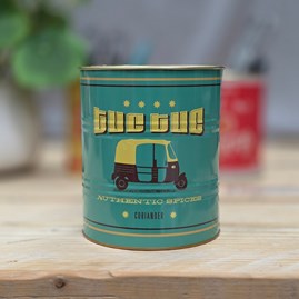 Large Storage Tin - Tuc Tuc Coriander Home Accessories Quirky Metal Storage Tins New Home Gifts Birthday Gifts Father's Day Gifts