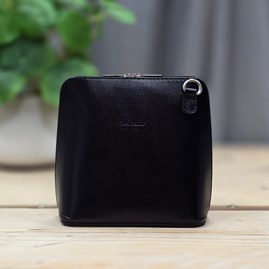 Leather Cross Body Handbag in Black Leather Cross Body Handbags Crossbody Bags And Accessories Mother's Day Gifts Birthday Gifts