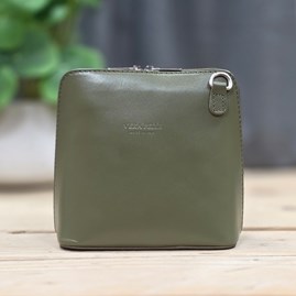 Leather Cross Body Handbag in Olive Green Leather Cross Body Handbags Crossbody Bags And Accessories Mother's Day Gifts Birthday Gifts