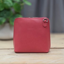 Leather Cross Body Handbag in Salmon Pink Leather Cross Body Handbags Crossbody Bags And Accessories Mother's Day Gifts Birthday Gifts