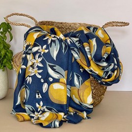 Lemon Tree Scarf in Navy Blue