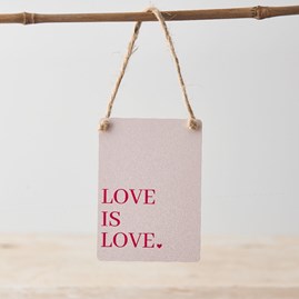 'Love is Love' Mini Metal Sign 'Love is Love' Mini Metal Sign