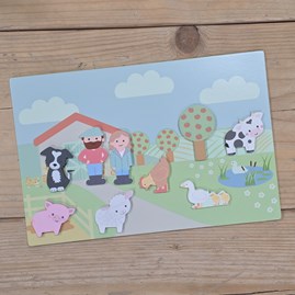 Orange Treet Toys Magnetic Farmyard Picture Board Removeable Animals Pieces Gifts For Children Farm
