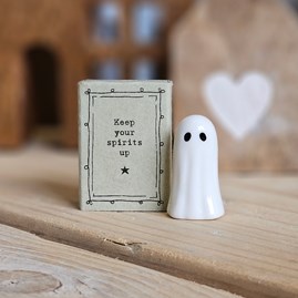 Matchbox Ghost 'Keep Your Spirits Up' Home Decorations Homeware Gifts Sentiment Keepsake Gifts Porcelain Gifts Matchbox Ghost