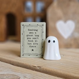 Matchbox Ghost 'Sending Ghost Hug' Home Decorations Homeware Gifts Sentiment Keepsake Gifts Porcelain Gifts Matchbox Ghost Sending Hug