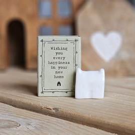 Matchbox House 'Happiness In Your New Home' Home Decorations Homeware Gifts Sentiment Keepsake Gifts Porcelain Gifts Matchbox House New Home