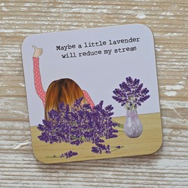 'Maybe a Little Lavender...' Drinks Coaster Rosie Made A Thing Coaster Funny Gifts Novelty Humourous Humour Quirky Gifts