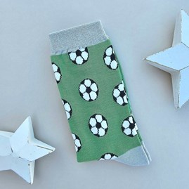 Men's Bamboo Footballs Socks in Mint Green Men's socks father's day socks bamboo football mint green one size