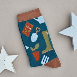 Men's Bamboo Gardening Gear Socks in Teal Men's socks father's day socks bamboo socks gardening gear teal one size