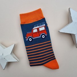 Men's Bamboo Jeep & Stripes Socks in Teal Men's socks father's day socks bamboo socks jeep and stripes teal one size