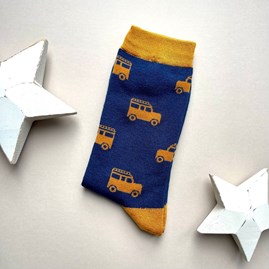 Men's socks father's day socks bamboo socks off roading navy blue one size