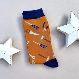 Men's socks father's day socks bamboo socks tool socks mustard one size