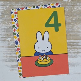 Miffy Age 4 Birthday Card Miffy Age 4 Birthday Card