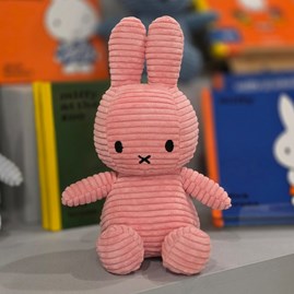 Miffy Corduroy Bubblegum Pink - 23cm Super Soft Loveable Cuddly Soft Toy Miffy Bunny Rabbit Corduroy Gifts For Children
