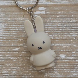 Classic Dutch Toy Miffy Keyring in Sand Beige PVC Key Ring Bag Charm