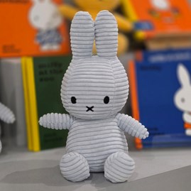 Miffy Sitting Corduroy Ice Blue - 23cm Super Soft Loveable Cuddly Soft Toy Miffy Bunny Rabbit Corduroy Gifts For Children