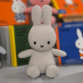 Miffy Sitting Corduroy Soft Grey - 23cm Super Soft Loveable Cuddly Soft Toy Miffy Bunny Rabbit Corduroy Gifts For Children