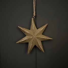 Christmas Gifts Christmas Decorations Festive Homeware Wooden Mottled Hanging Star
