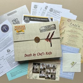 Murder Mystery Case Files - Death By Chef's Knife Murder Mystery Case Files - Death By Chef's Knife