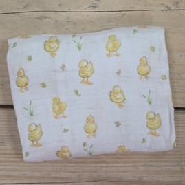 Muslin Square - Ducks Muslin Square Ducks Burp Cloth Comfort Blanket Bibs Breast Feeding Cover New Baby Gifts Newborn