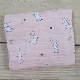 Muslin Square Rabbits Burp Cloth Comfort Blanket Bibs Breast Feeding Cover New Baby Gifts Newborn