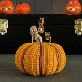 Mustard Wool Pumpkin