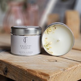 Neroli & Basil Tin Candle Home Fragrance Gifts Scented Candles Gifts Gifts For Women Gifts For Men Neroli And Basil