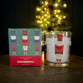 Nutcracker Gingerbread Scented Boxed Large Candle Pot Christmas Gifts Home Fragrance Gifts Christmas Candles Gingerbread Scented Gisela Graham Candle