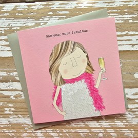 'One Year More Fabulous' Birthday Card 'One Year More Fabulous' Birthday Card