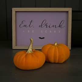 Orange and Gold Ceramic Velvet Pumpkin