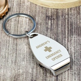 Personalised 'Emergency' Bottle Opener Keyring Personalised 'Emergency' Bottle Opener Keyring