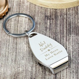 Personalised 'No. One' Bottle Opener Keyring personalised gift for Dad personalised gift for Daddy