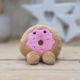 Palm Pals Soft Toy Claire Donut Collectable Palm Pals Cute Cuddly Soft Toy Plush Beanie New Baby Gift Birthday Gifts Claire Donut