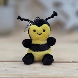 Collectable Palm Pals Cute Cuddly Soft Toy Plush Beanie Bag Charm Keyring Key Rings Queeny Bee