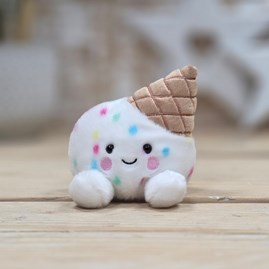 Palm Pals Soft Toy Sprinkle Ice Cream Collectable Palm Pals Cute Cuddly Soft Toy Plush Beanie New Baby Gift Birthday Gifts Ice Cream
